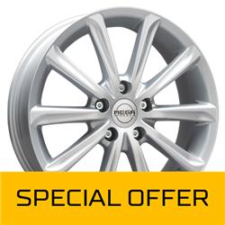 MEGA WHEELS VIRGO SILVER 6x15 4/108 ET25 CB65.1
