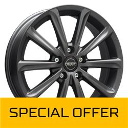 MEGA WHEELS VIRGO DARK MAT ANTHRACITE GREY 7x17 5/112 ET47 CB73.2