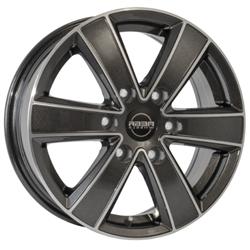 MEGA WHEELS HERCULES 6 ANTHRACITE GREY FRONT POLISHED 6.5x17 6/120 ET50 CB74.6